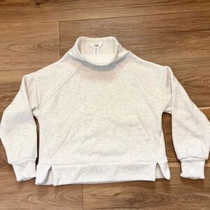 Athleta Girl XS/6 Cozy Karma Sweatshirt Gray Cowl Neck Hoodie Soft Lined